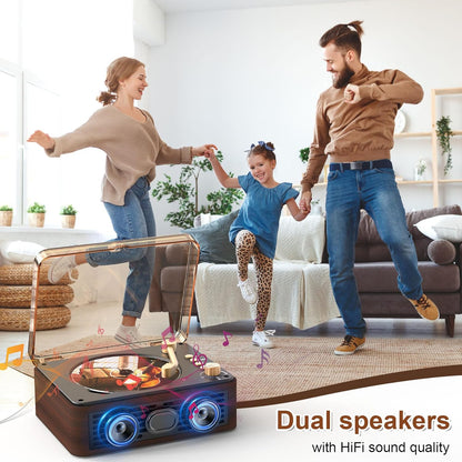 Portable CD Player Bluetooth with Speakers - Desktop CD Players for Home, Built