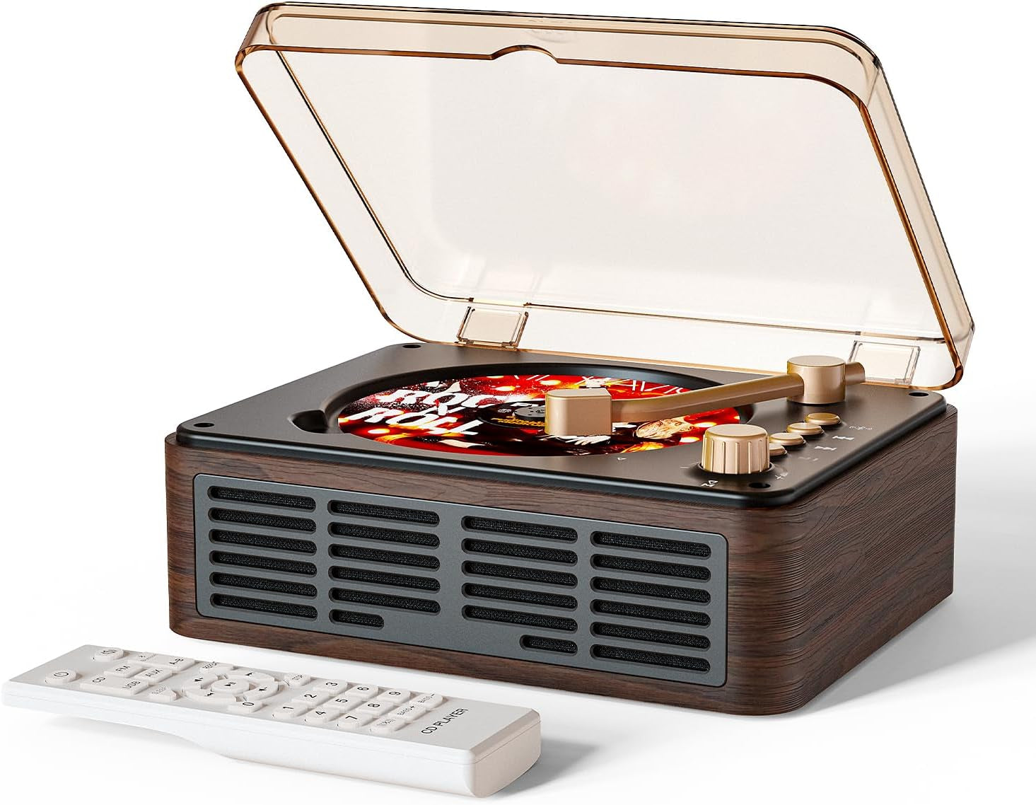 CD Player with Speakers Bluetooth Nostalgic Retro Portable CD Players for Home W